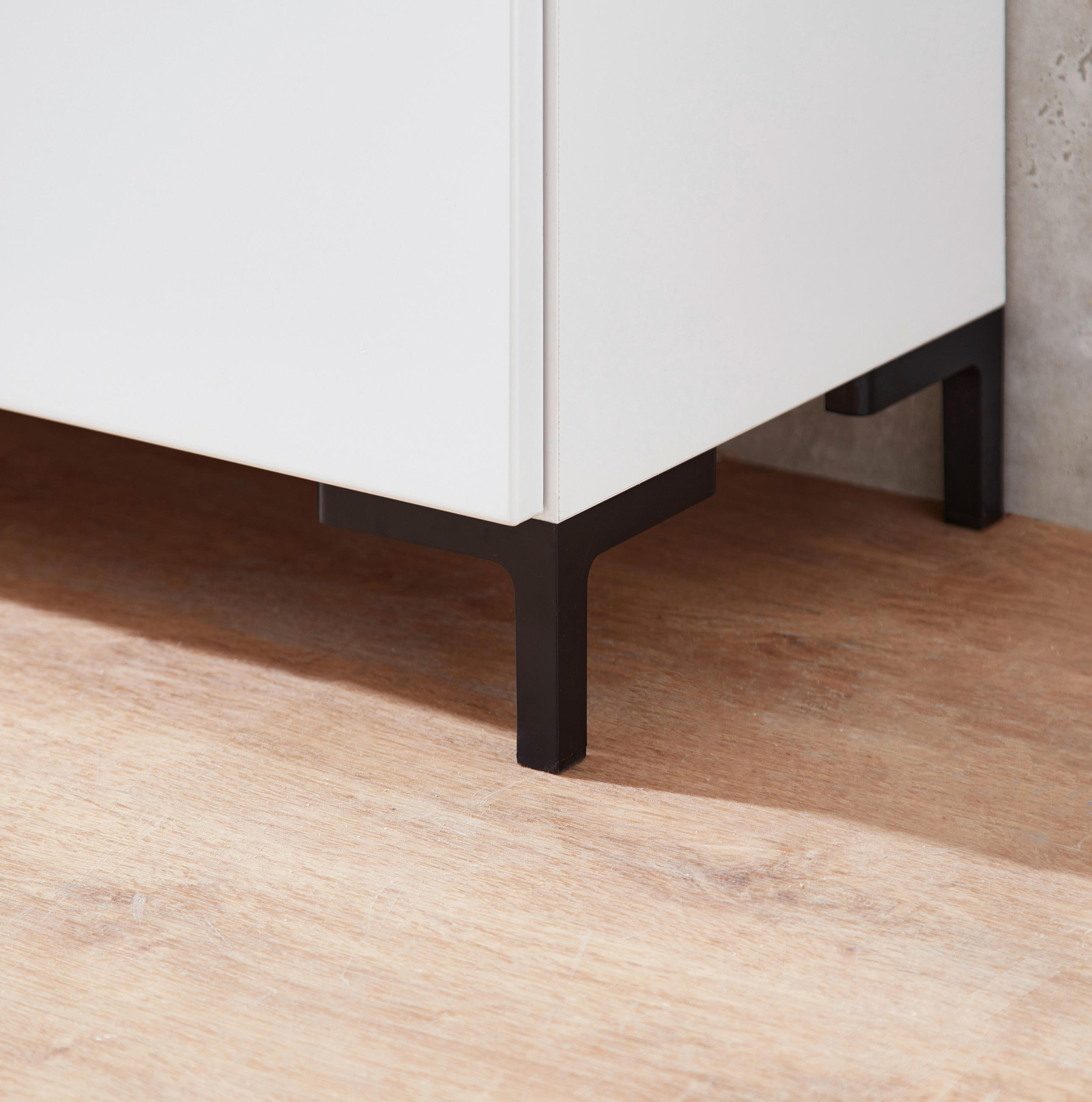 FUßSET 12/9/12 cm   - Schwarz, MODERN, Kunststoff (12/9/12cm) - Voleo