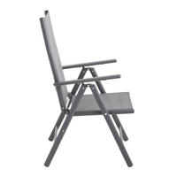 GARTENSESSEL Aluminium, Stahl Anthrazit  - Anthrazit, MODERN, Textil/Metall (56/106/66cm) - Xora
