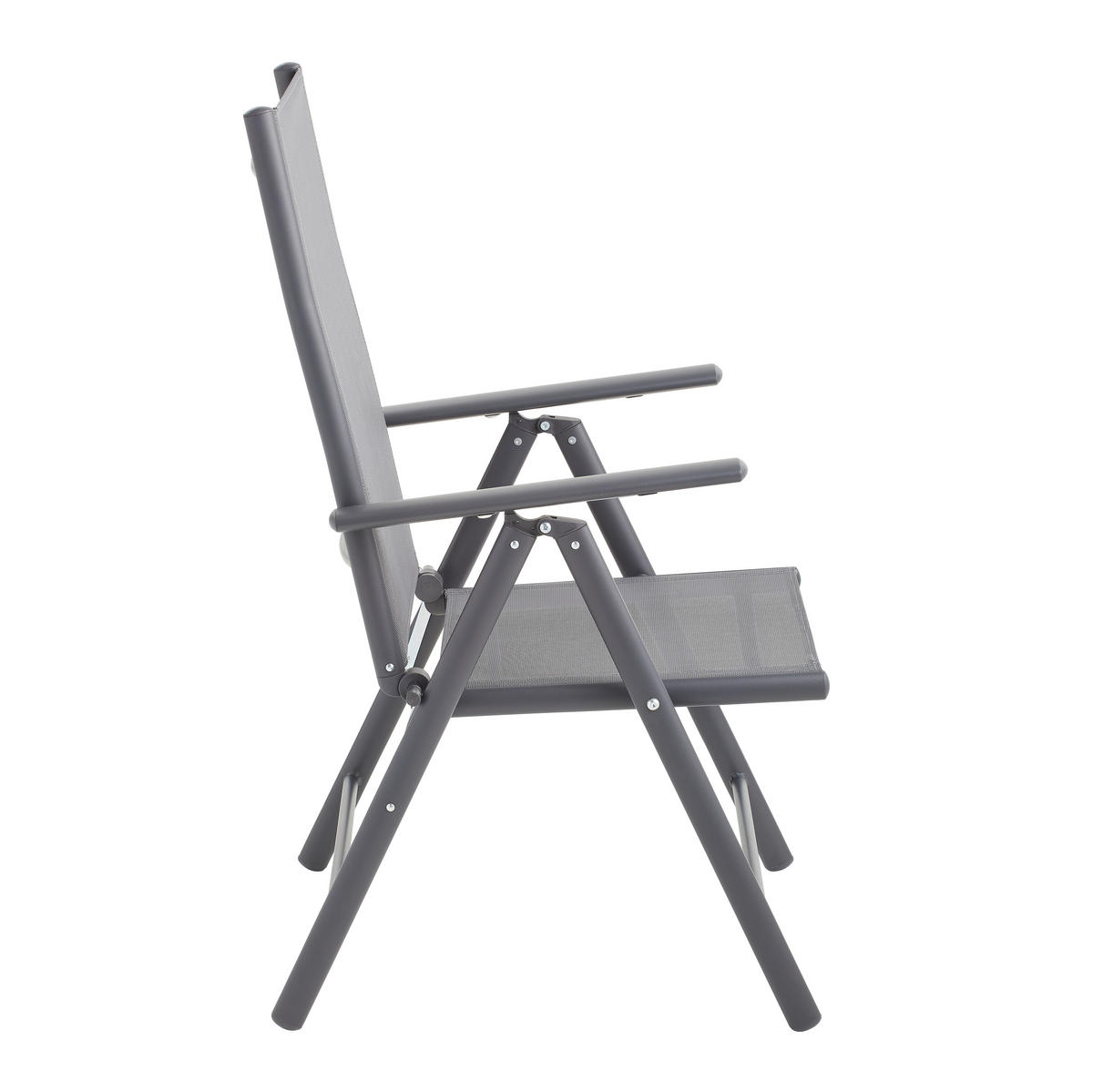 GARTENSESSEL Aluminium, Stahl Anthrazit  - Anthrazit, MODERN, Textil/Metall (56/106/66cm) - Xora