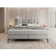 BOXSPRINGBETT 180/200 cm  in Hellgrau  - Hellgrau/Schwarz, Design, Leder/Textil (180/200cm) - Esposa