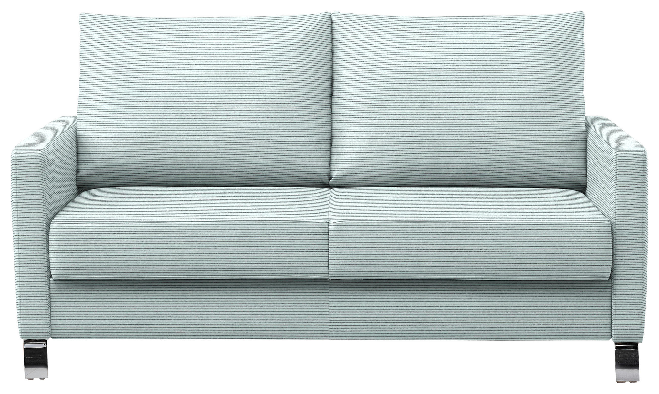 SCHLAFSOFA Feincord Mintgrün  - Chromfarben/Mintgrün, Design, Textil/Metall (140/90/95cm) - Bali