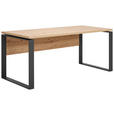 SCHREIBTISCH 170/80/75 cm Schwarz, Eiche Artisan  - Anthrazit/Schwarz, Design, Holzwerkstoff/Metall (170/80/75cm) - Carryhome