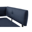 ECKBANK 205/165 cm  in Schwarz, Dunkelblau  - Schwarz/Dunkelblau, MODERN, Textil/Metall (205/165cm) - Cantus