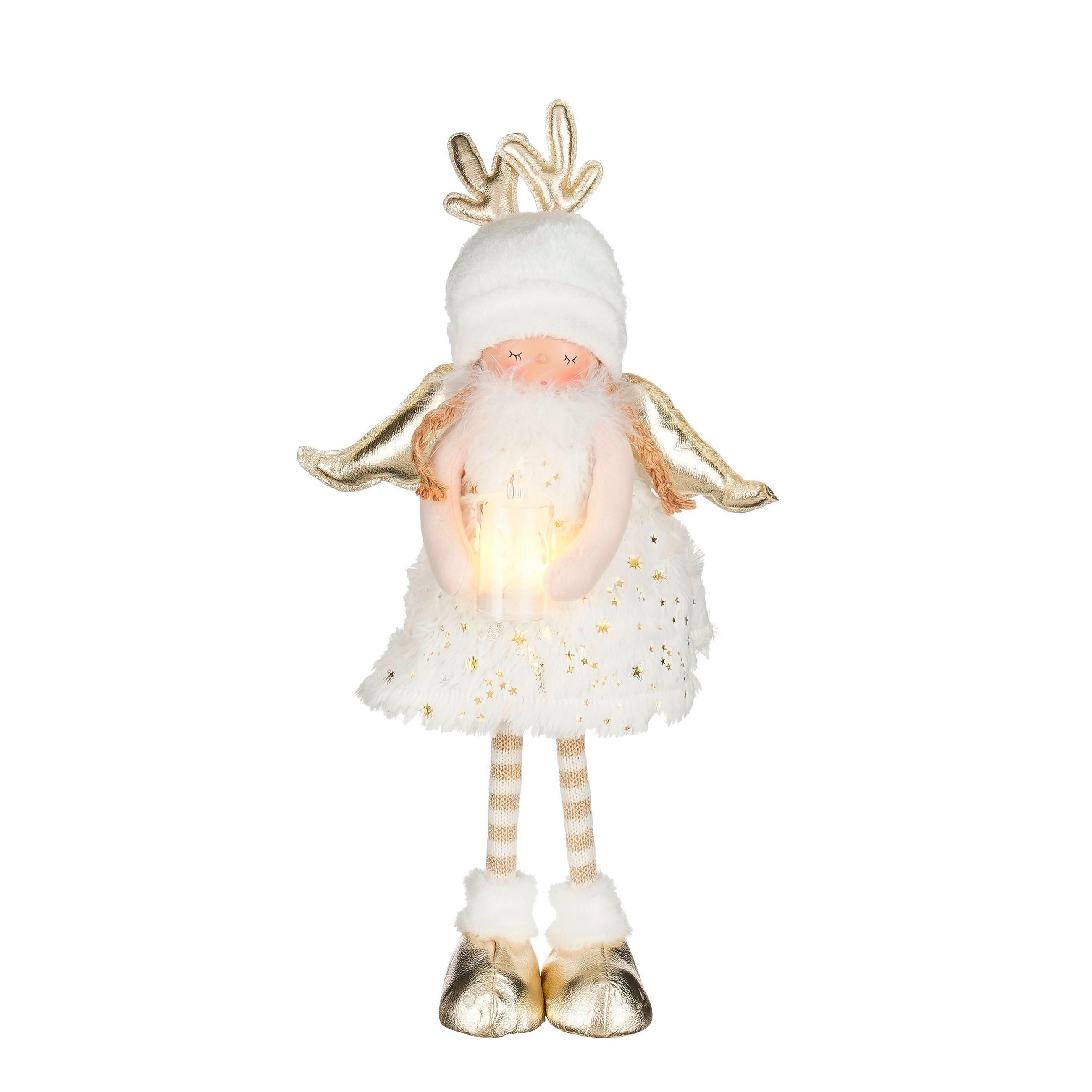 ANĐEO DEKORATIVNI - bijela, Basics, tekstil (23/13/43cm)