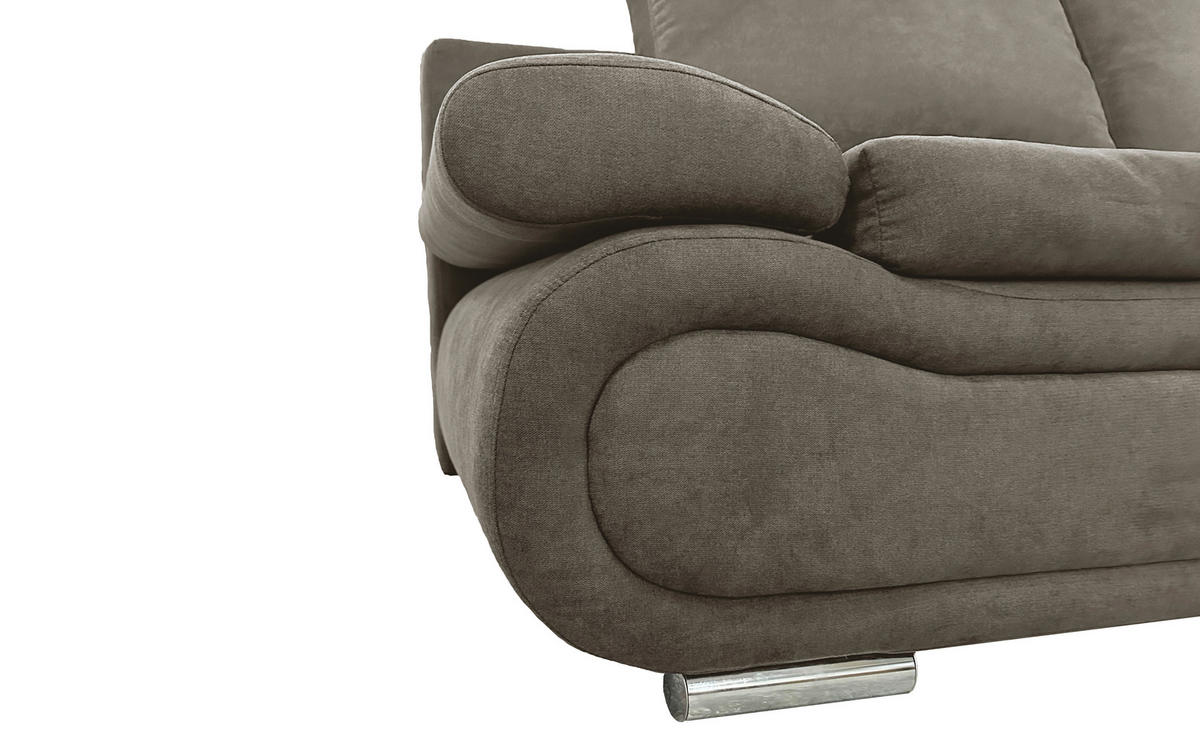 SCHLAFSOFA in Jacquard Braun, Dunkelgrau  - Chromfarben/Dunkelgrau, Design, Textil (200/78/90cm) - Venda
