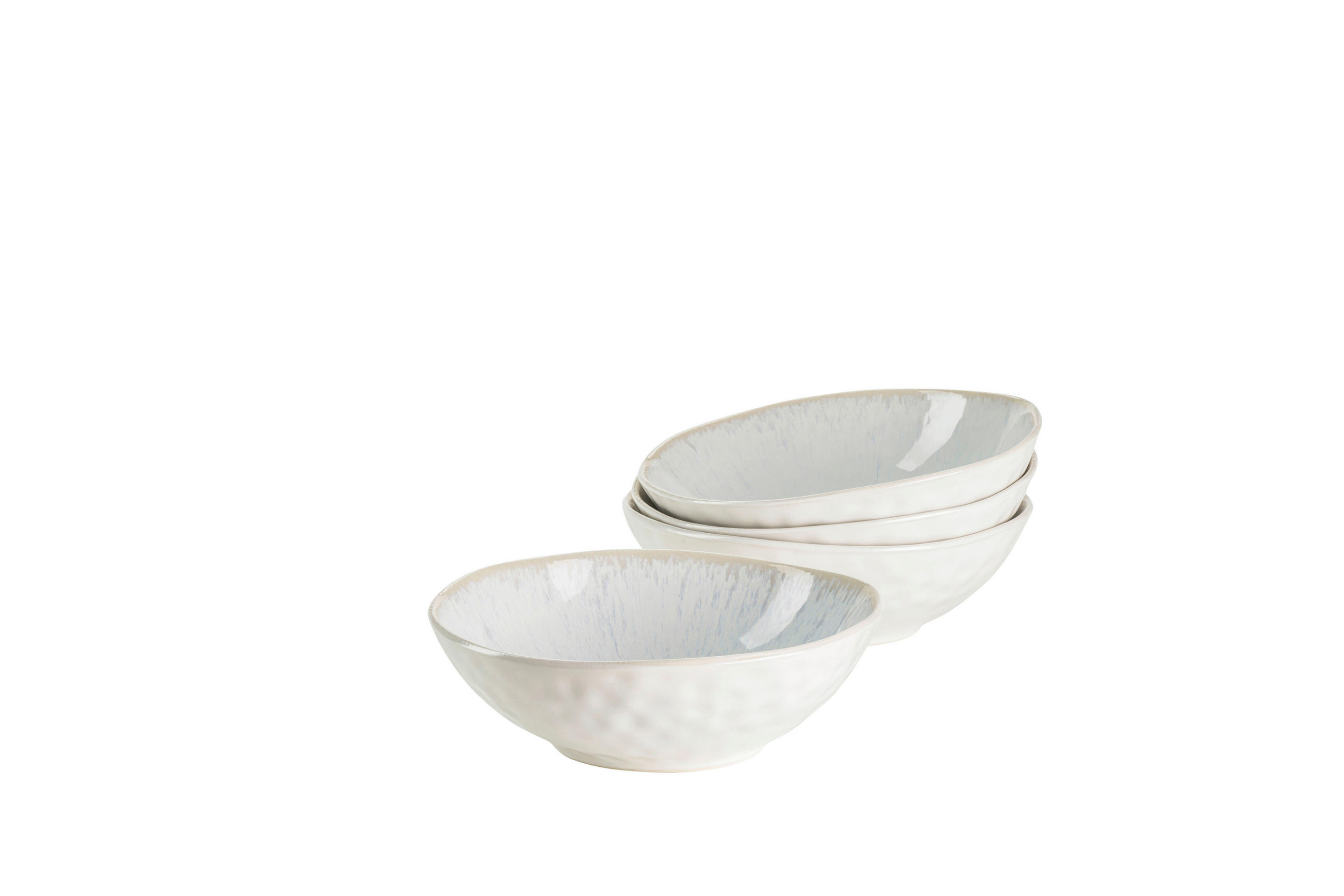 Schüsselset Steinzeug 4-Tlg. Weiß D: 17,5 Cm