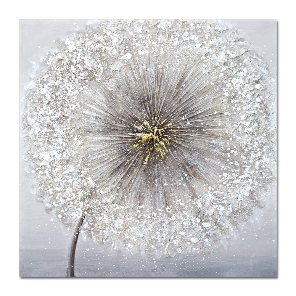 OBRAZ NA PLÁTNĚ, květiny, 80/80 cm  - Design, dřevo (80/80cm)