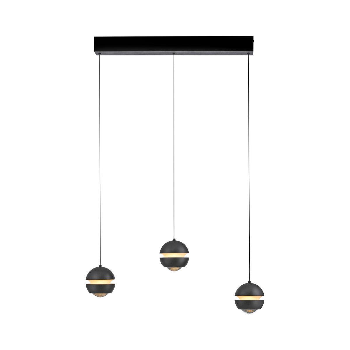 LED-PENDELLEUCHTE 60/10/220 cm  - Schwarz, Design, Kunststoff/Metall (60/10/220cm) - Schöner Wohnen