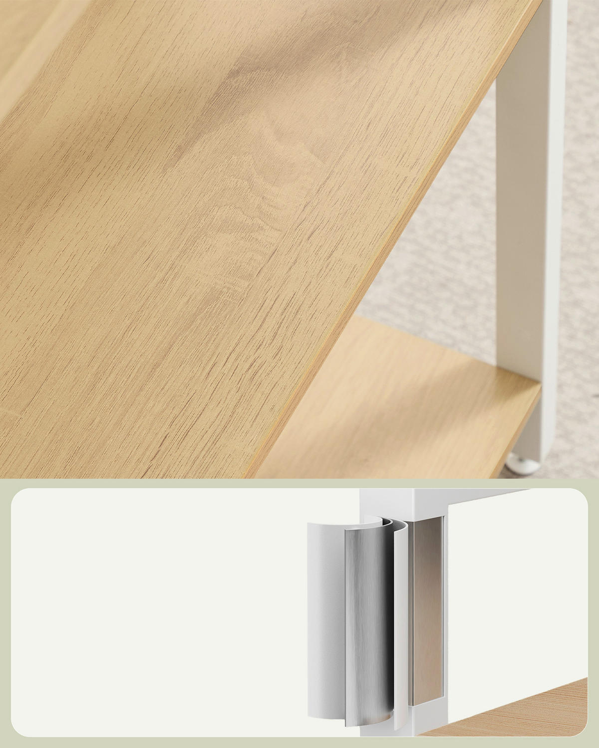 BÜCHERWAND Weiß, Eichefarben  - Eichefarben/Weiß, Trend, Holzwerkstoff/Metall (158/166/24cm) - Boxxx
