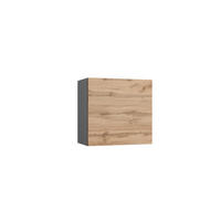 KÜCHENOBERSCHRANK 60/57/34 cm  in Graphitfarben, Eiche Wotan  - Eiche Wotan/Graphitfarben, Design (60/57/34cm) - Held