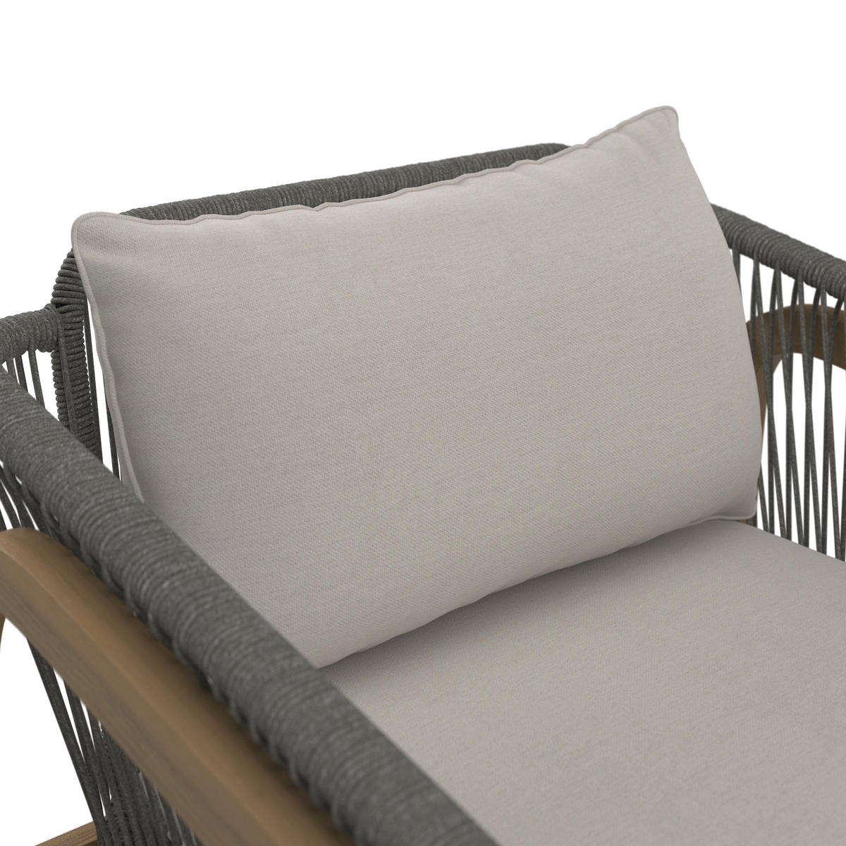 LOUNGE GARNITURA   drvo, metal, tekstil  smeđa, bež    - prirodne boje/bež, Moderno, drvo/metal - Ambia Garden