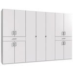 DREHTÜRENSCHRANK  in Weiß  - Schwarz/Weiß, KONVENTIONELL, Holzwerkstoff/Kunststoff (313/208/58cm) - Carryhome