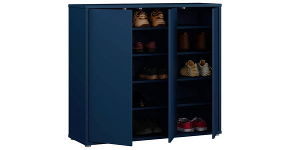 SCHUHSCHRANK  in 109,2/99,1/34,9 cm  - Dunkelblau/Grau, MODERN, Holzwerkstoff/Kunststoff (109,2/99,1/34,9cm) - Carryhome