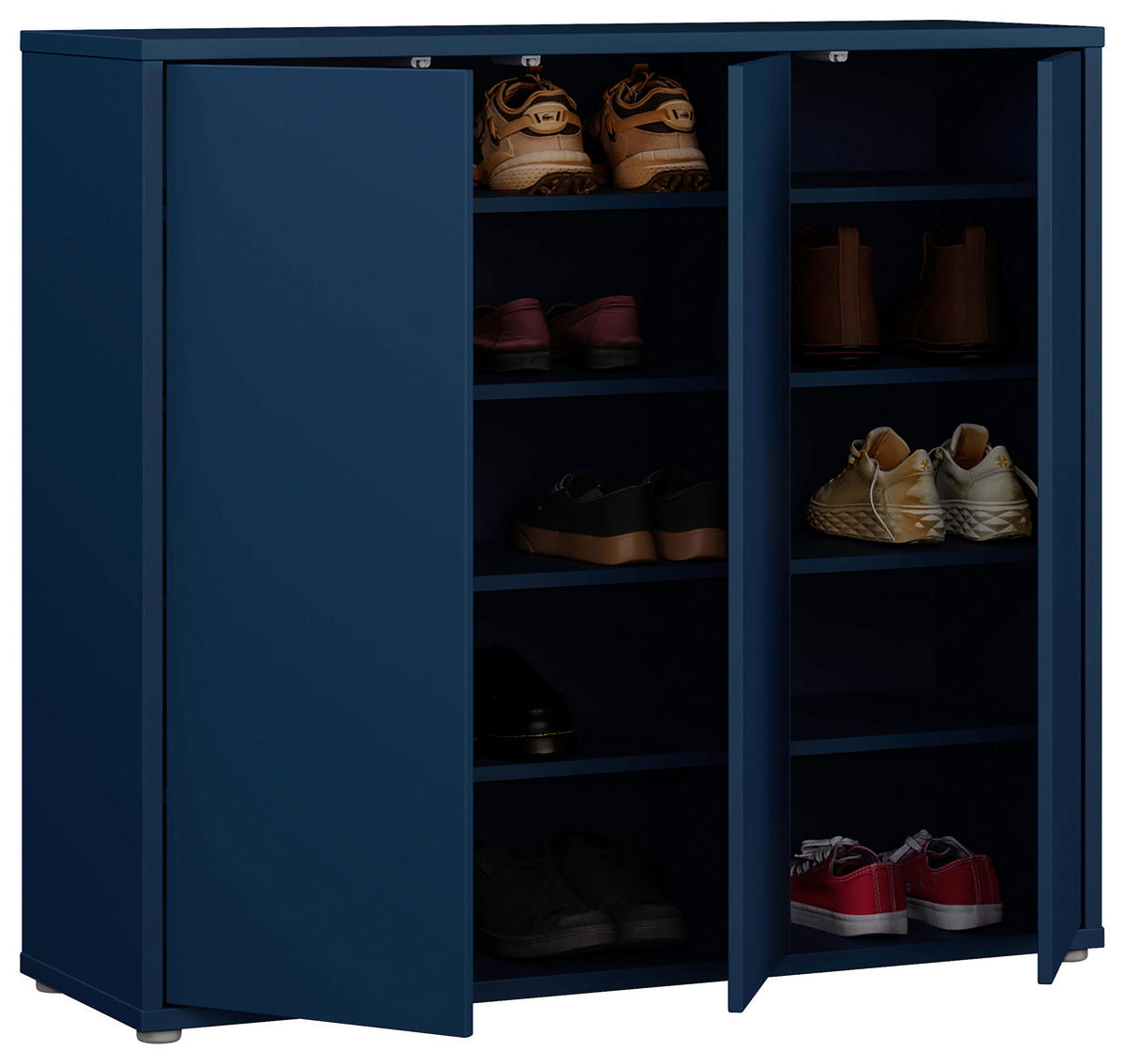 SCHUHSCHRANK  in 109,2/99,1/34,9 cm  - Dunkelblau/Grau, MODERN, Holzwerkstoff/Kunststoff (109,2/99,1/34,9cm) - Carryhome