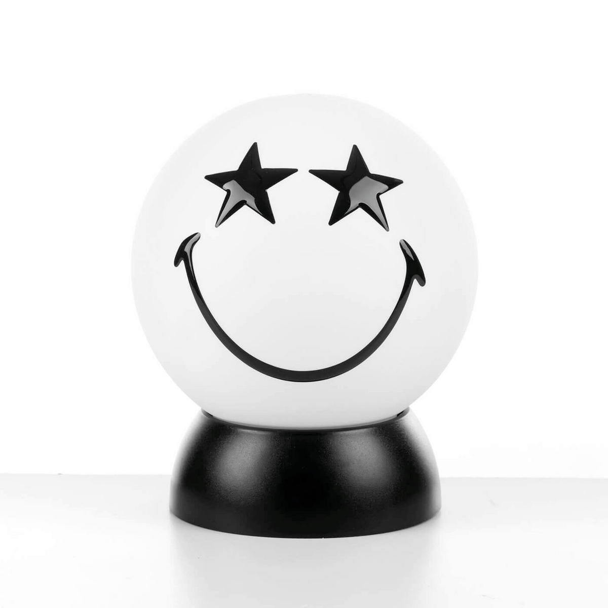 DJEČJA STOLNA SVJETILJKA 2001 SMILEY  - bijela visoki sjaj/crna, Basics, plastika (15/15/20cm)