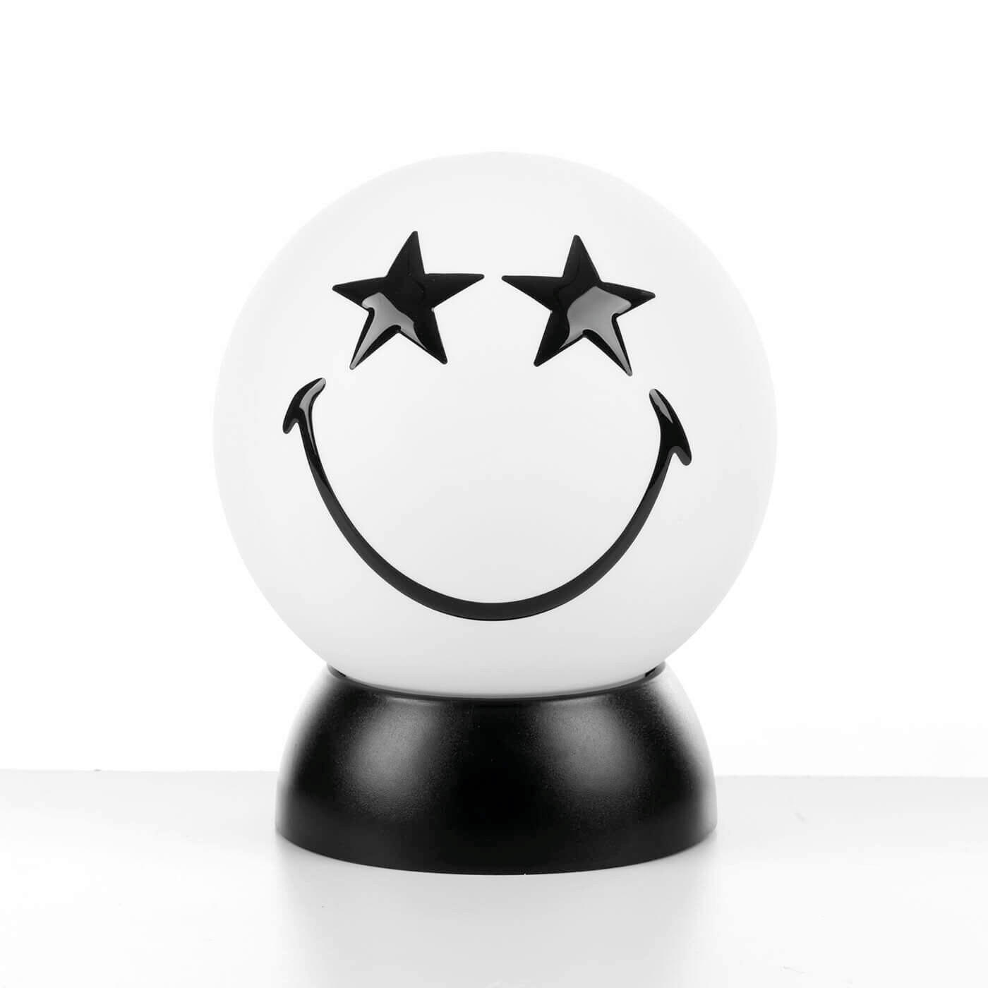XXXLutz Kindertischleuchte 2001 Smiley Weiß Hochglanz 15x20x15 cm
