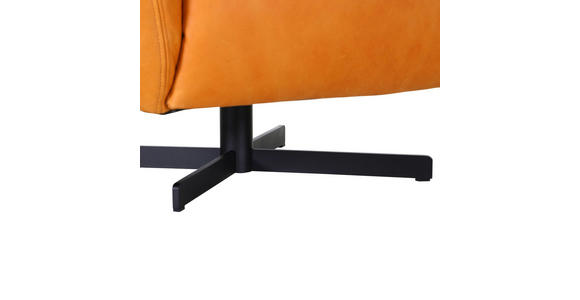 SESSEL in Echtleder Cognac  - Cognac/Schwarz, KONVENTIONELL, Leder/Metall (100/80/90cm) - Carryhome