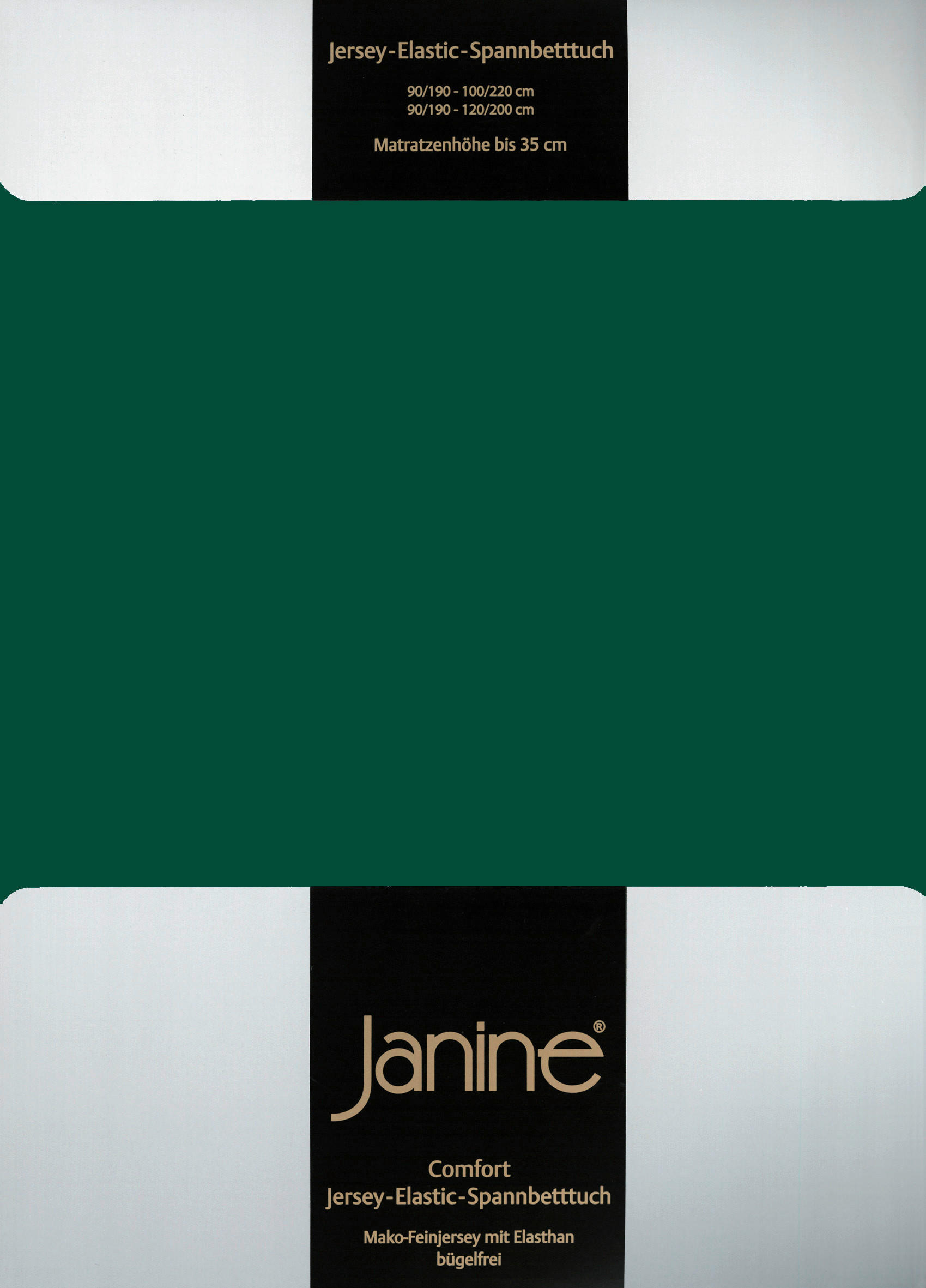 Janine Spannbetttuch Dunkelgrün 150x200 cm