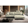 ECKSOFA  in Velours Creme  264/196 cm  - Goldfarben/Creme, Design, Textil/Metall (264/196cm) - MID.YOU