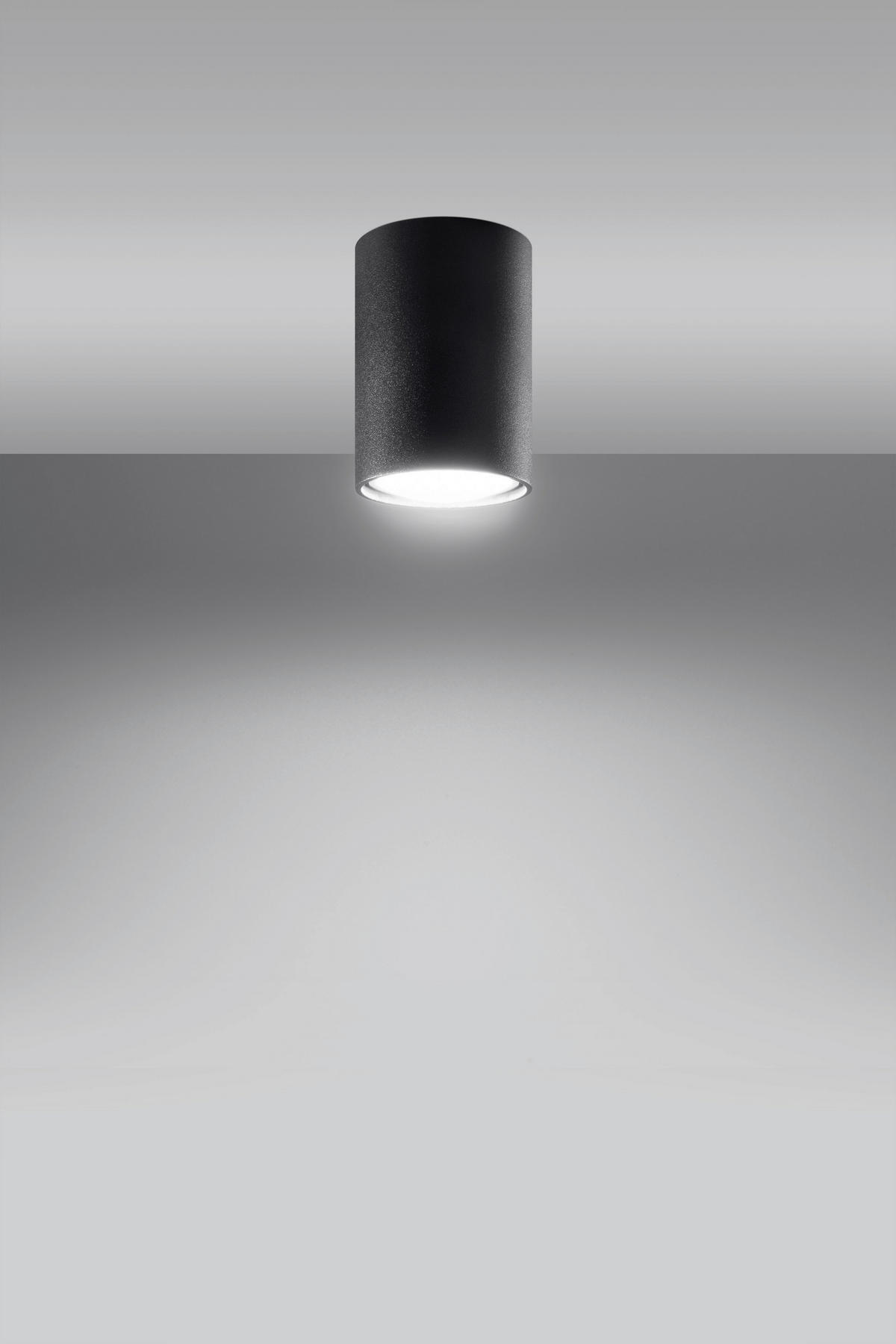 AUFBAULEUCHTE Lagos 6/6/10 cm  - Schwarz, Design, Metall (6/6/10cm)