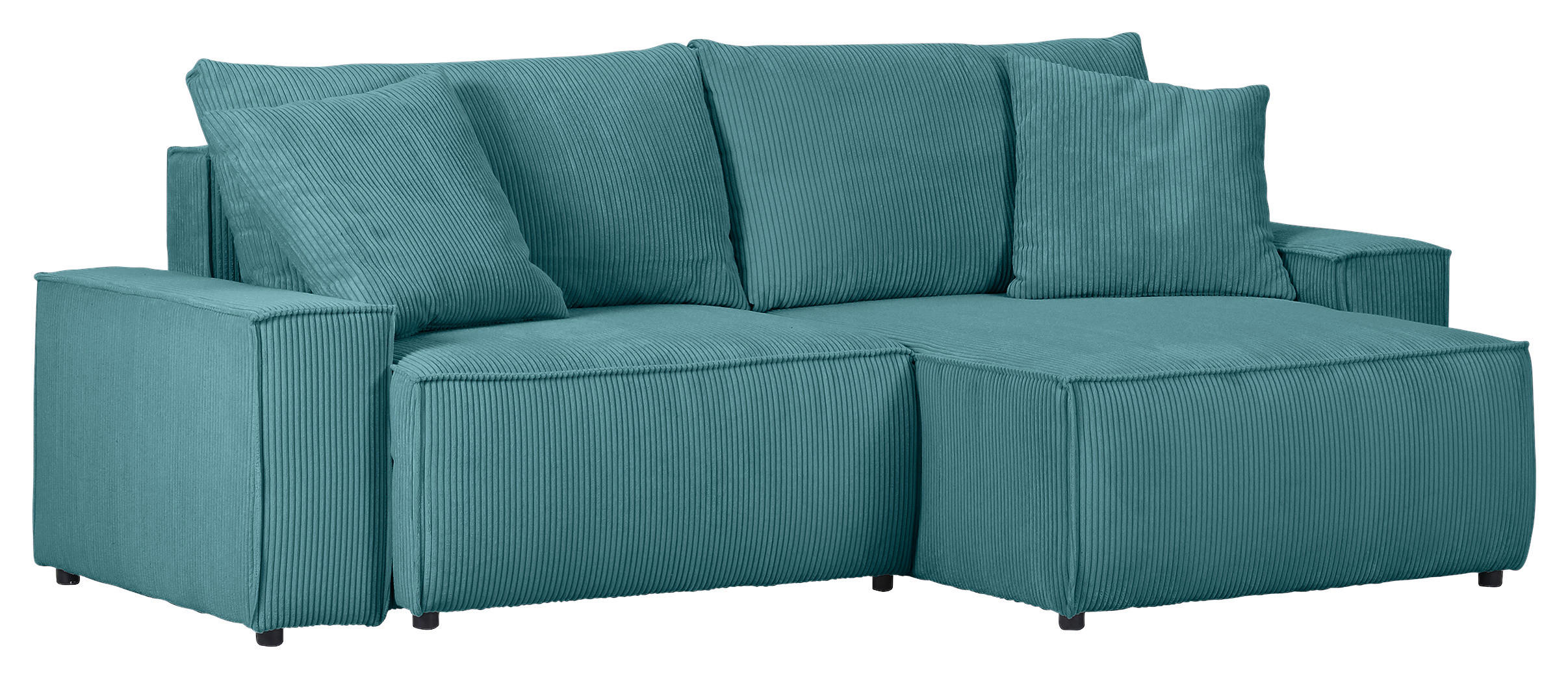 HÖRNSOFFA i manchester petrol  - petrol/svart, Klassisk, textil/plast (250/153cm) - MID.YOU