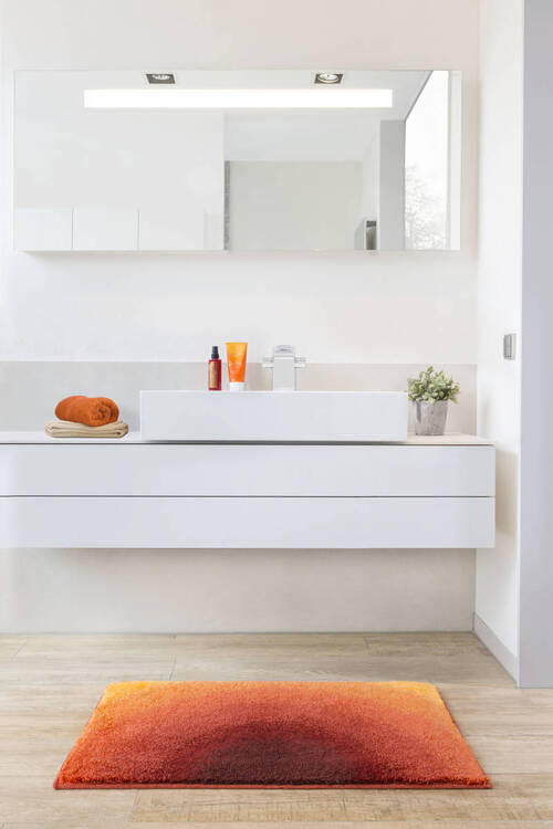 PREDLOŽKA PRED BIDET, 50/60 cm - oranžová, Basics, textil/plast (50/60cm) - Grund