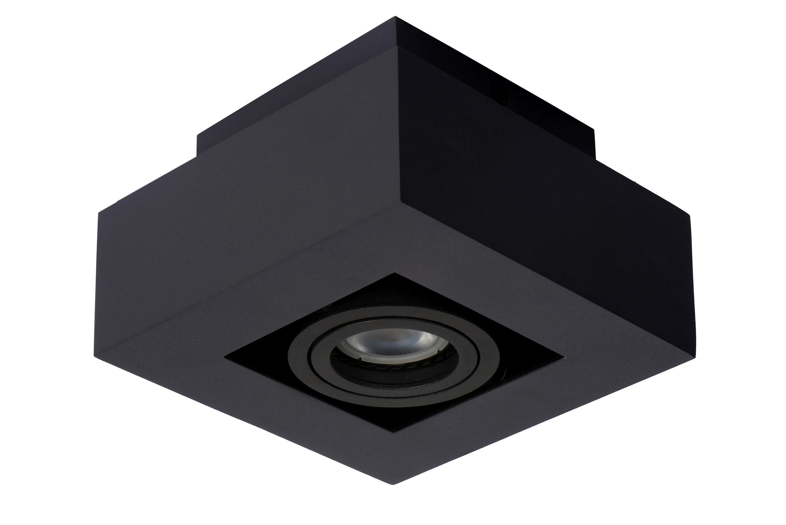 LED-DECKENLEUCHTE Xirax 14/14/8.8 cm   - Schwarz, Basics (14/14/8.8cm) - Lucide