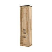 GARDEROBENSCHRANK  in 51/201/38 cm  - Anthrazit/Schwarz, Design, Holzwerkstoff/Metall (51/201/38cm) - Modante