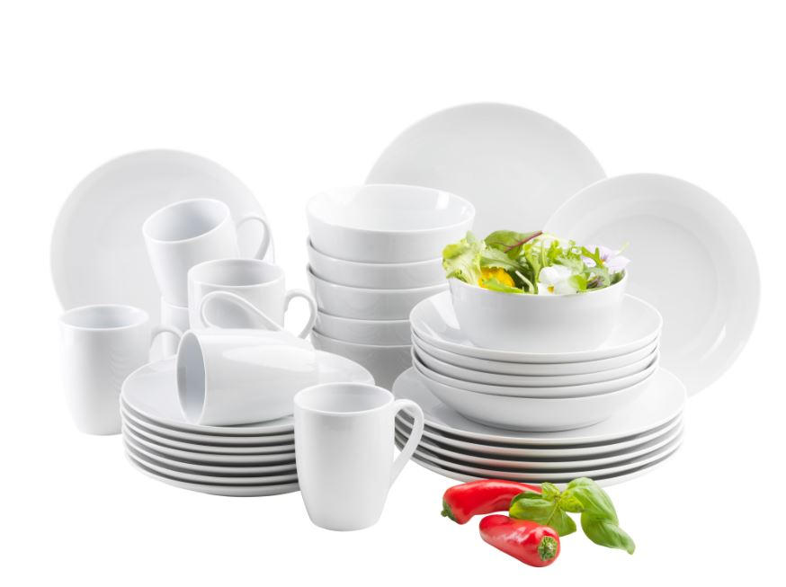 KOMBISERVICE Weiß 30-teilig  - Weiß, Basics, Keramik - Mäser