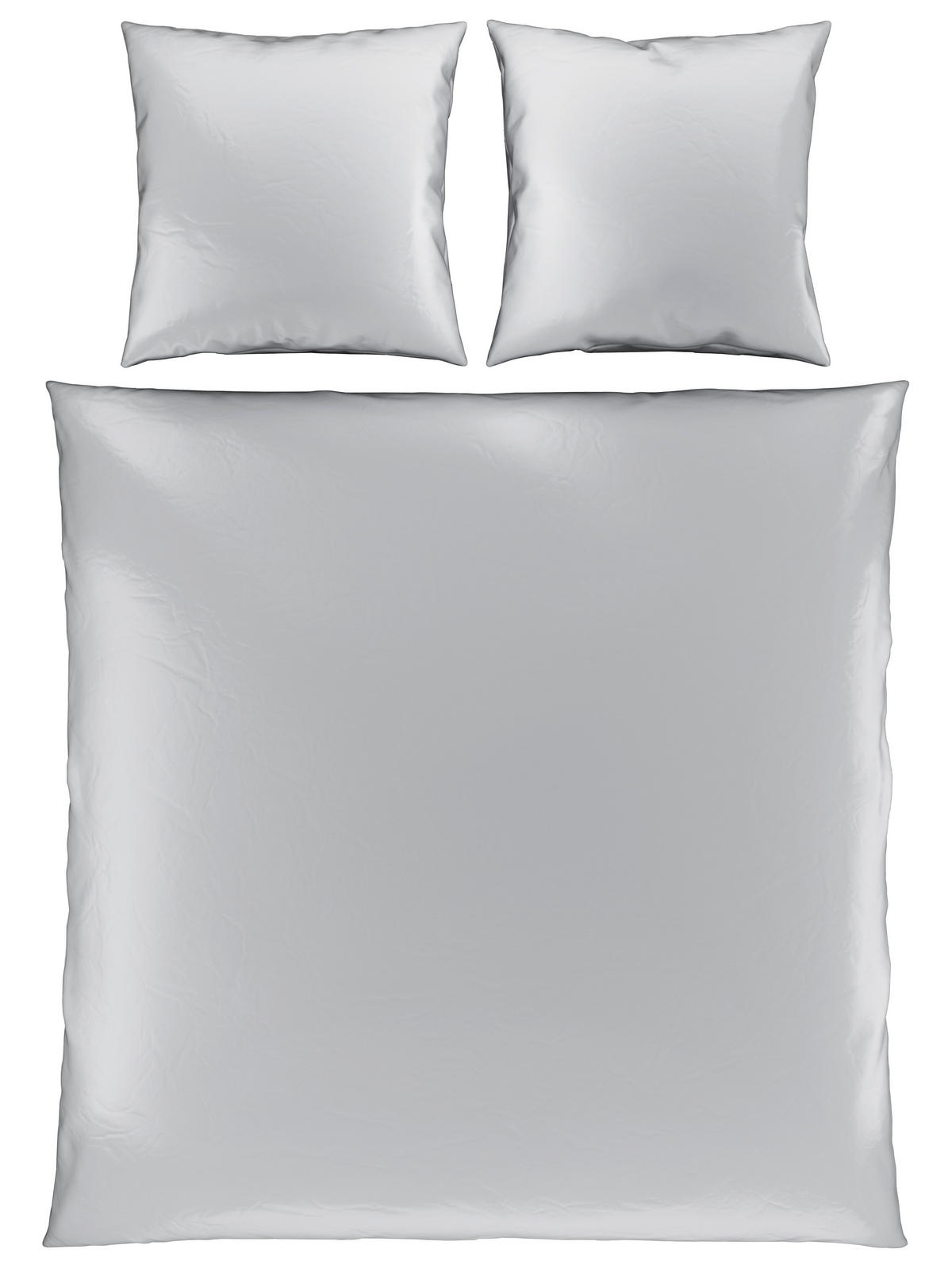 BETTWÄSCHE Segesta Satin 200/200 cm  - Grau, MODERN, Textil (200/200cm) - Novel