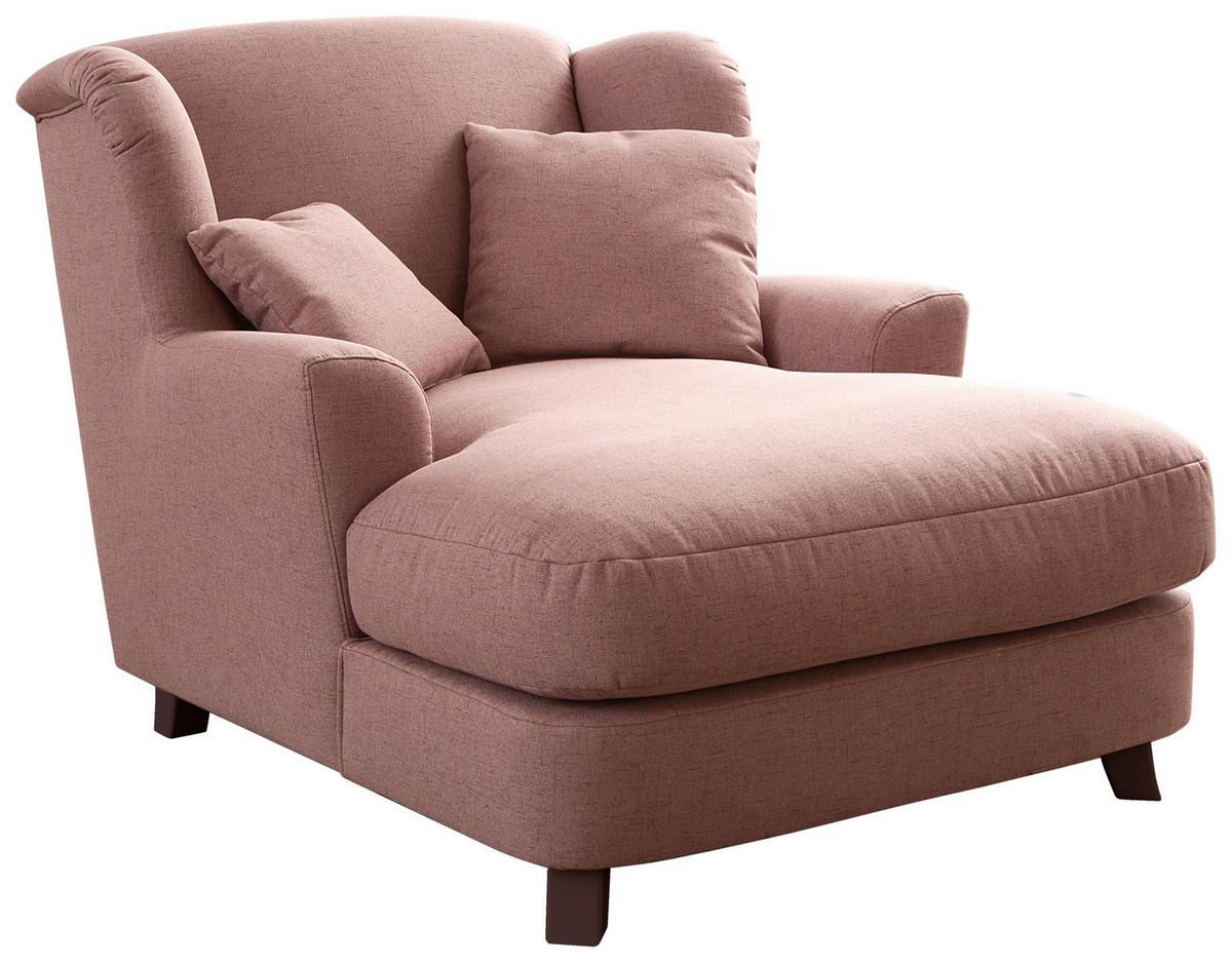 XXL KŘESLO, textil, starorůžová - starorůžová/tmavě hnědá, Moderní, textil (109/104/145cm) - Sit & More