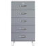 KOMMODE Grau - Grau/Nickelfarben, Design, Metall (60/111/41cm) - CARRYHOME