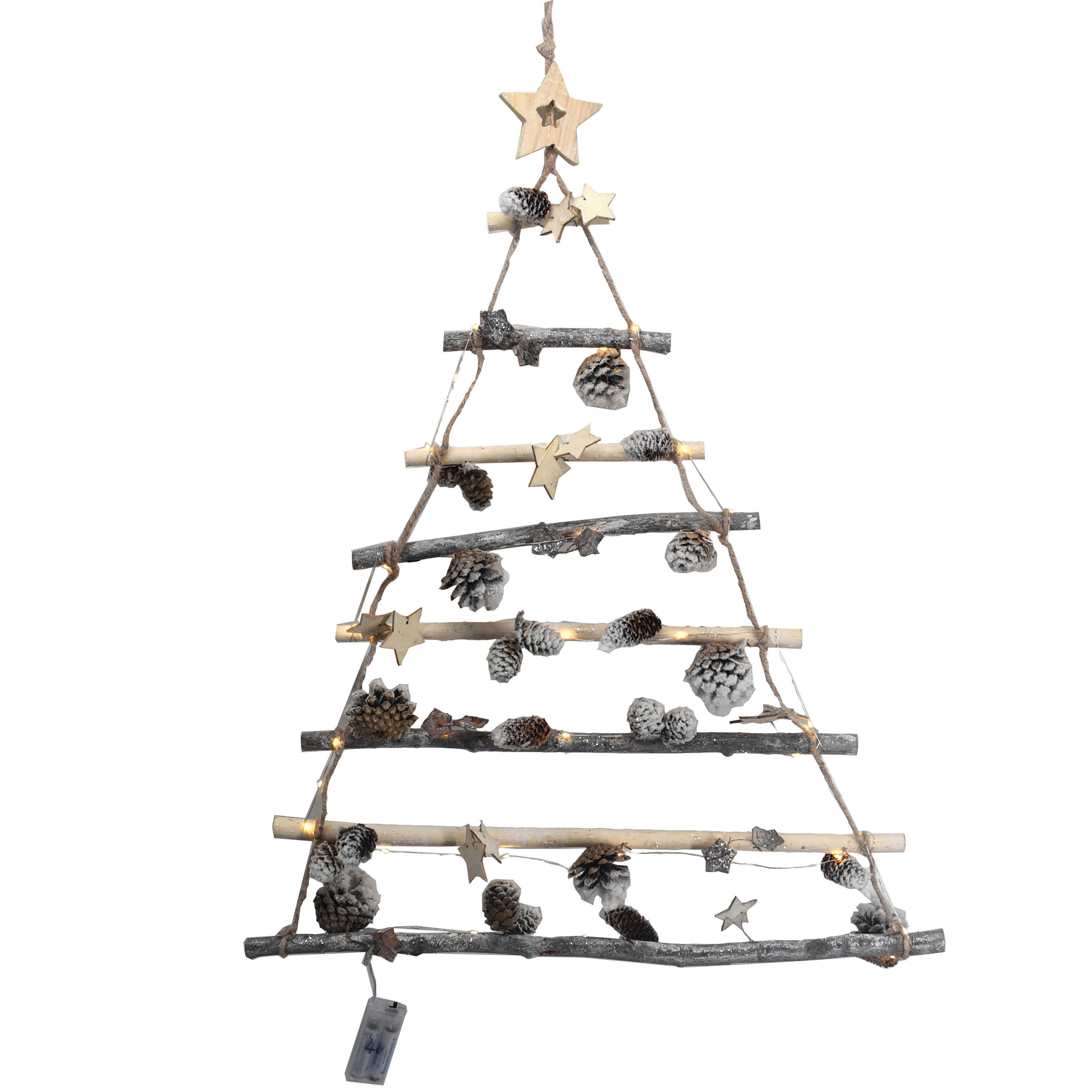 DEKOBAUM  - Weiß, LIFESTYLE, Naturmaterialien/Holz (58/80cm) - X-Mas
