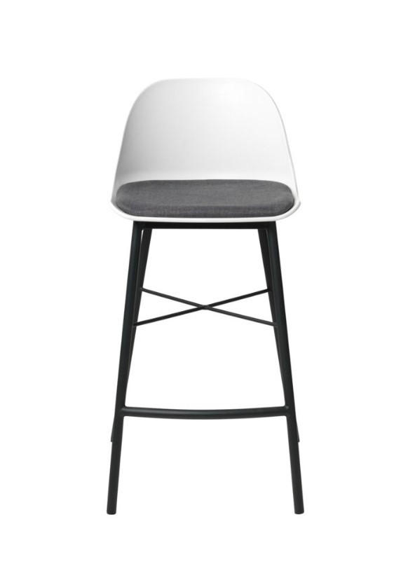 BARSTOL i grå, svart, vit  - vit/grå, Design, metall/textil (48/93/53cm) - Best Price