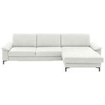 ECKSOFA  in Echtleder Weiß  334/176 cm  - Schwarz/Weiß, Design, Leder/Metall (334/176cm) - Dieter Knoll