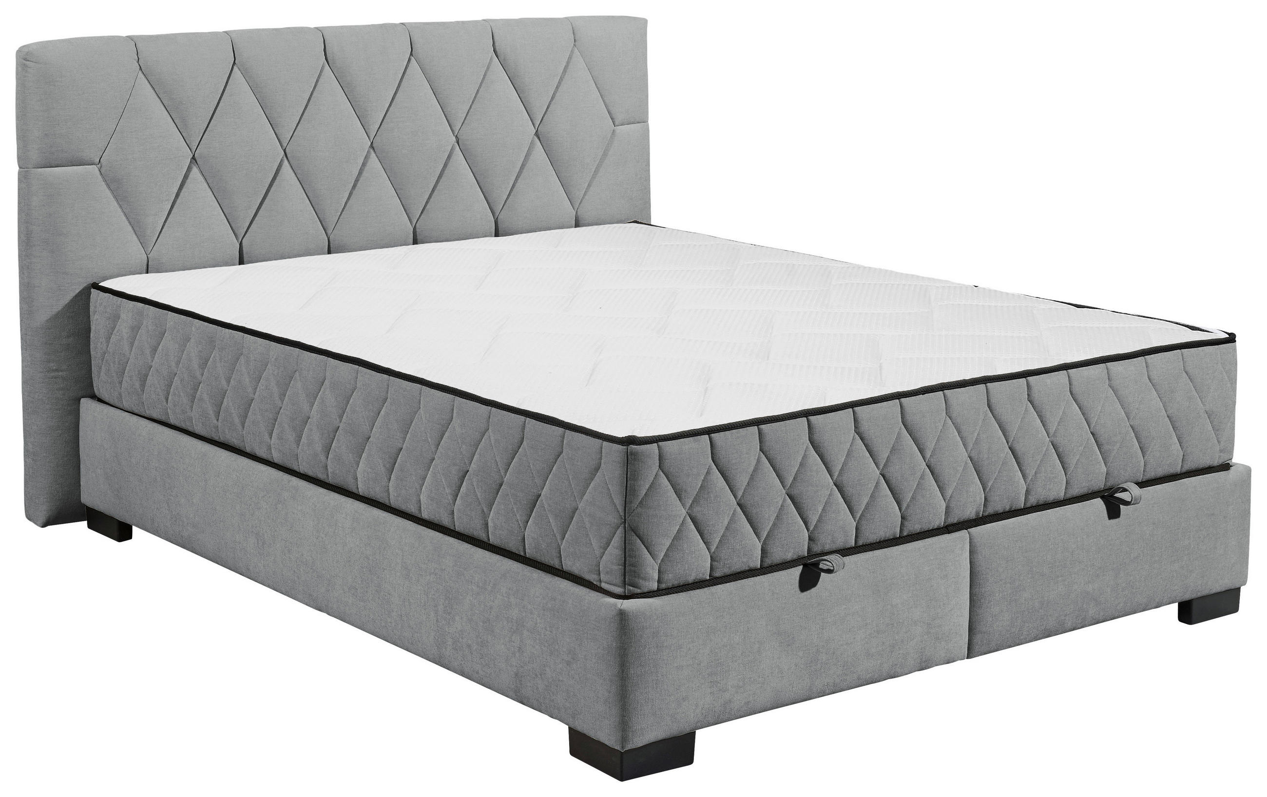 BOXBETT 160/200 cm  in Anthrazit  - Anthrazit/Schwarz, MODERN, Holzwerkstoff/Kunststoff (160/200cm) - MID.YOU