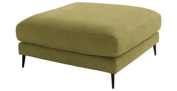 ECKSOFA  in Flachgewebe Hellgrün Rücken echt  177/253 cm  - Schwarz/Hellgrün, Design, Textil/Metall (177/253cm) - Dieter Knoll