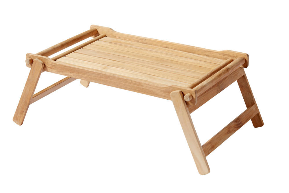 SERVIERTABLETT     - Naturfarben/Teakfarben, Design, Holz (58/23/36cm) - Livetastic