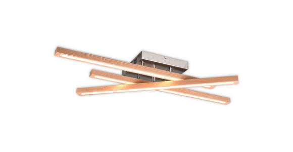 LED-DECKENLEUCHTE 100/25/12,5 cm - Eichefarben, LIFESTYLE, Holz/Kunststoff (100/25/12,5cm) - Novel