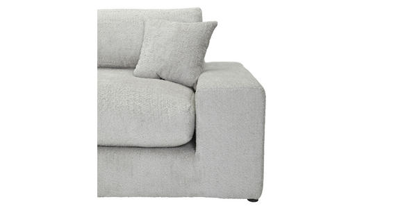 BIGSOFA Struktur, Bouclé Greige  - Greige/Schwarz, MODERN, Kunststoff/Textil (240/76/125cm) - Landscape