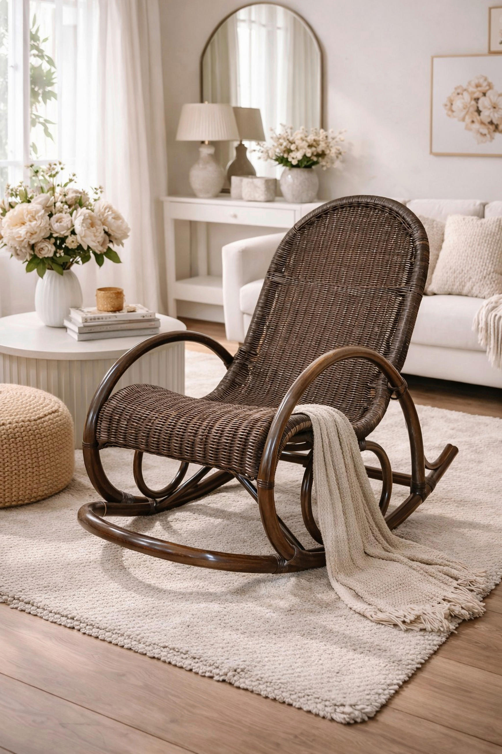 SCHAUKELSTUHL in Braun  - Braun, Natur, Holz (60/100/116cm) - MID.YOU