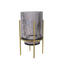 TEELICHTHALTER - Goldfarben/Grau, Trend, Glas/Metall (10/17cm) TEELICHTHALTER - Goldfarben/Grau, Trend, Glas/Metall (10/17cm)