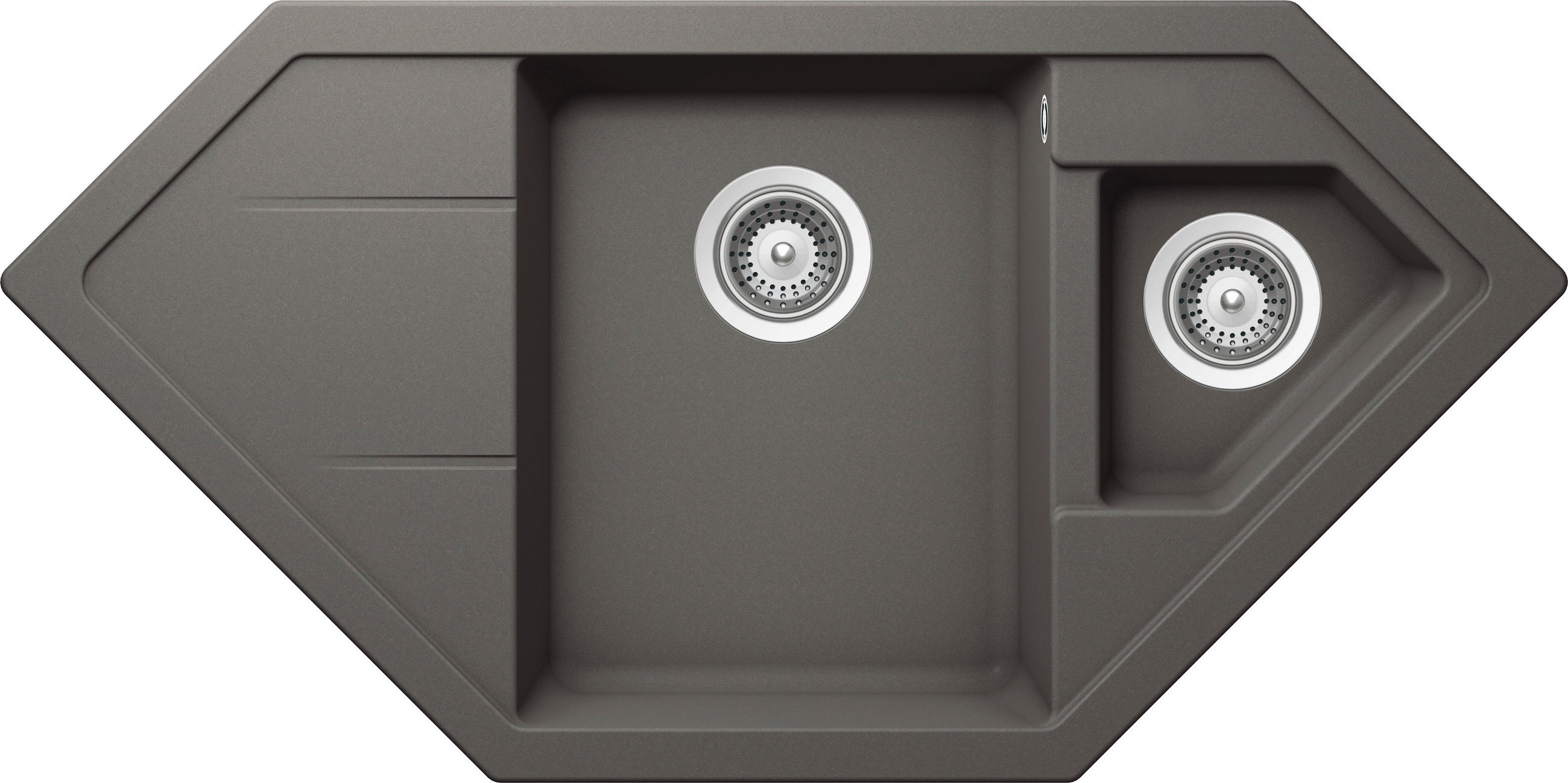 SPÜLE SIGC150ASIL  - Grau, Basics, Stein (100,2/50cm) - Schock