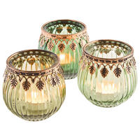 WINDLICHT Grün  - Grün, Basics, Glas (8,0/7,5/8,0cm)