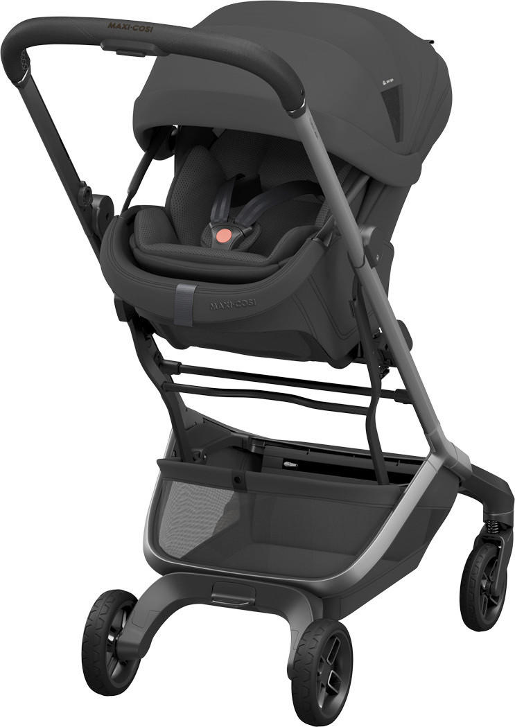 KINDERWAGENSET  Zero-G Travelsystem  Onyx Black  - Silberfarben/Schwarz, Basics, Textil (44,5/105/84cm) - Maxi-Cosi