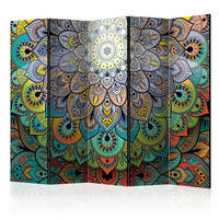 PARAVENT mit 5  Flügel - Multicolor, Basics, Holz/Textil (225/172/3cm) - artgeist