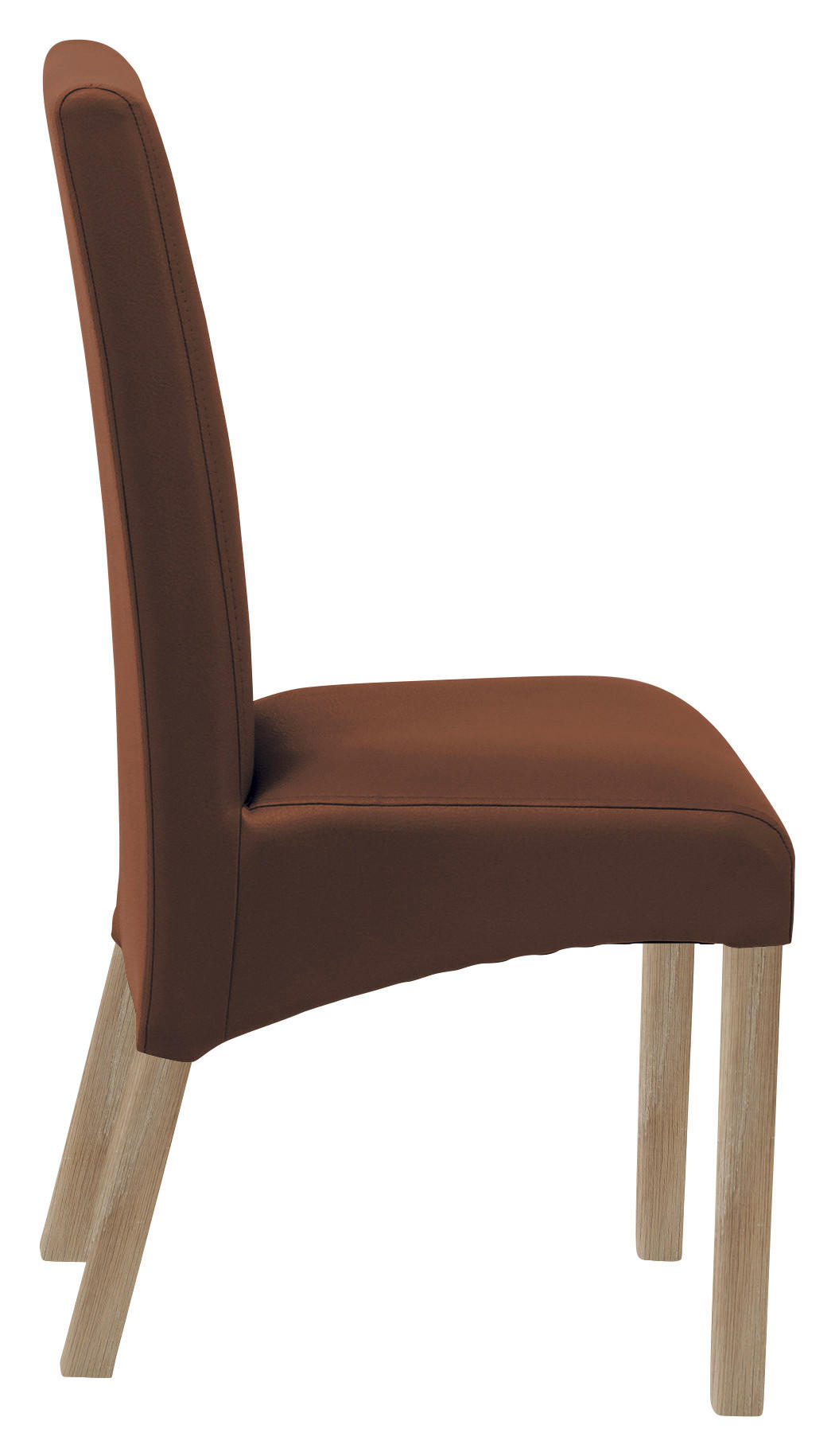 STUHL Lederlook Sonoma Eiche, Kastanienfarben  - Kastanienfarben/Sonoma Eiche, KONVENTIONELL, Holz/Textil (47/102/57cm) - Carryhome