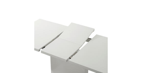 ESSTISCH in Metall, Holzwerkstoff 120-160/80/76 cm - Edelstahlfarben/Weiß, Design, Holzwerkstoff/Metall (120-160/80/76cm) - Carryhome