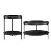 COUCHTISCHSET rund Schwarz  - Schwarz, Design, Holzwerkstoff/Metall (44-69/44-69/49-39cm) - Livetastic