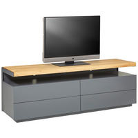 LOWBOARD  170/57/47 cm 4 Schublade(n)  - Eichefarben/Grau, Design, Holz/Holzwerkstoff (170/57/47cm) - Novel